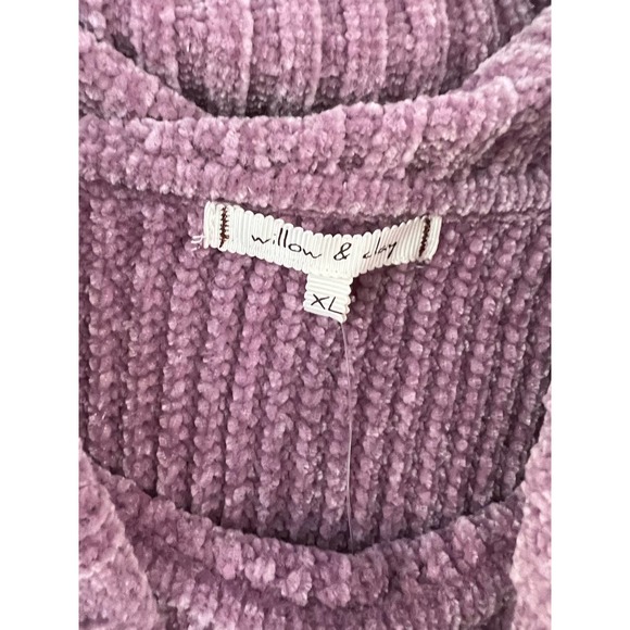 Willow & Clay Lilac Chenille Cowl Neck Sweater - Picture 7 of 9